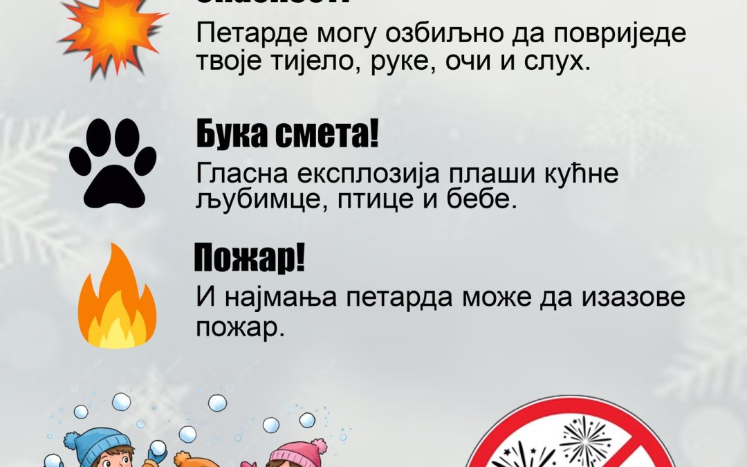 У нашој школи успјешно је реализована превентивна кампања „Стоп петардама – играј се паметно“