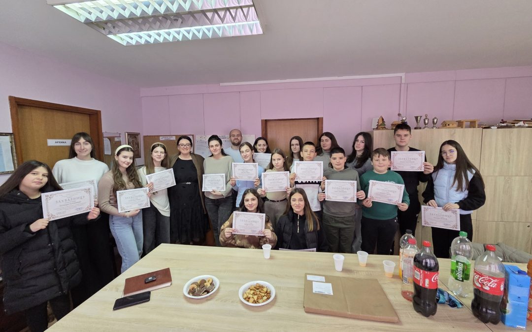 Пријем за ученике који похађају драмску секцију